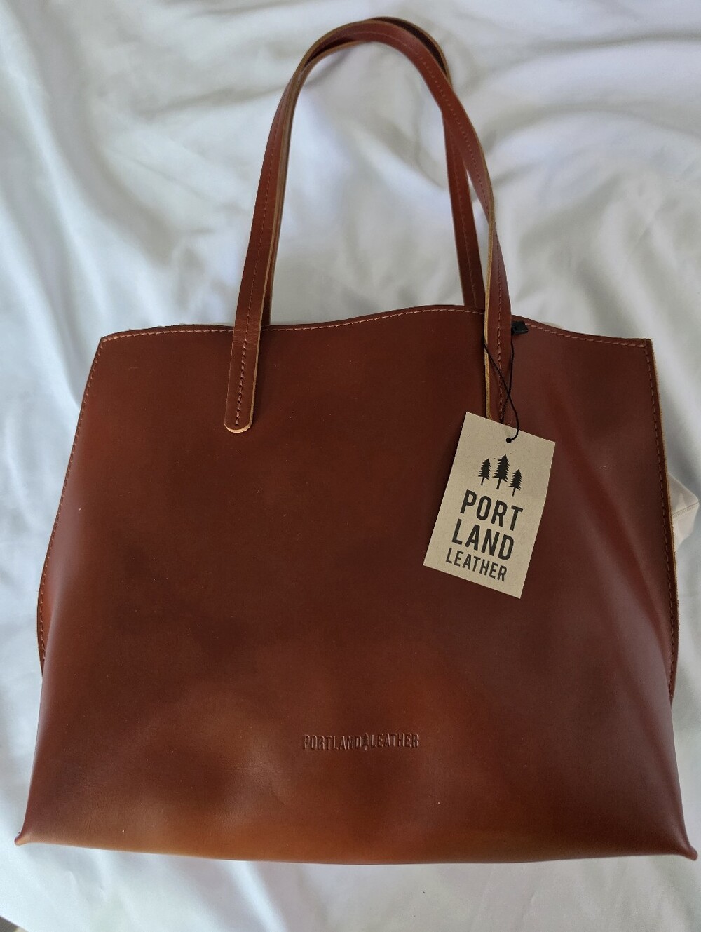 Portland Leather August Tote (Medium) in Madrone (Brown) - NWT